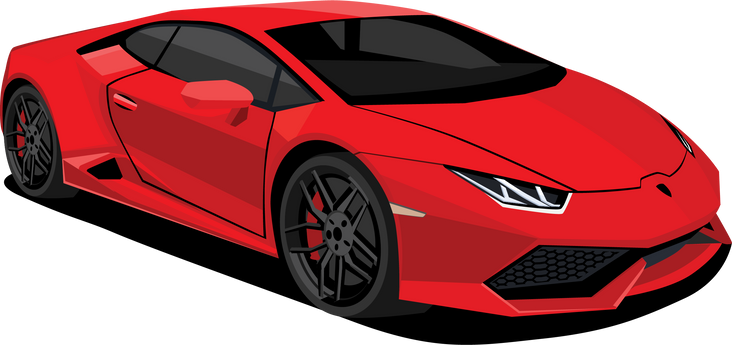 Red Sport Car Design Illustration